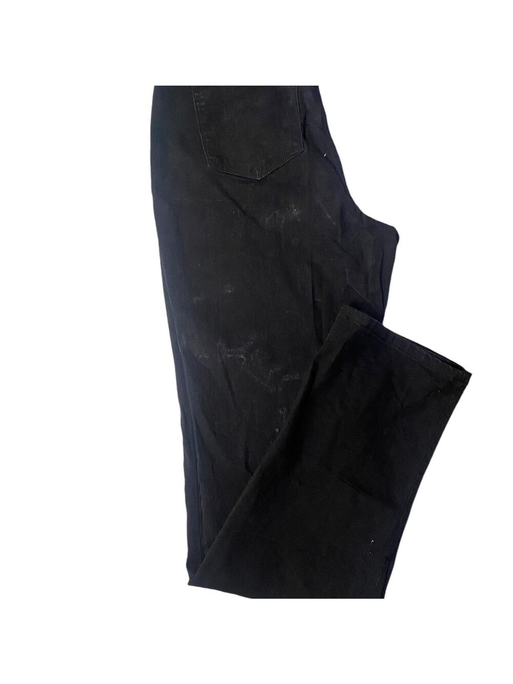 Black straight leg denim jeans